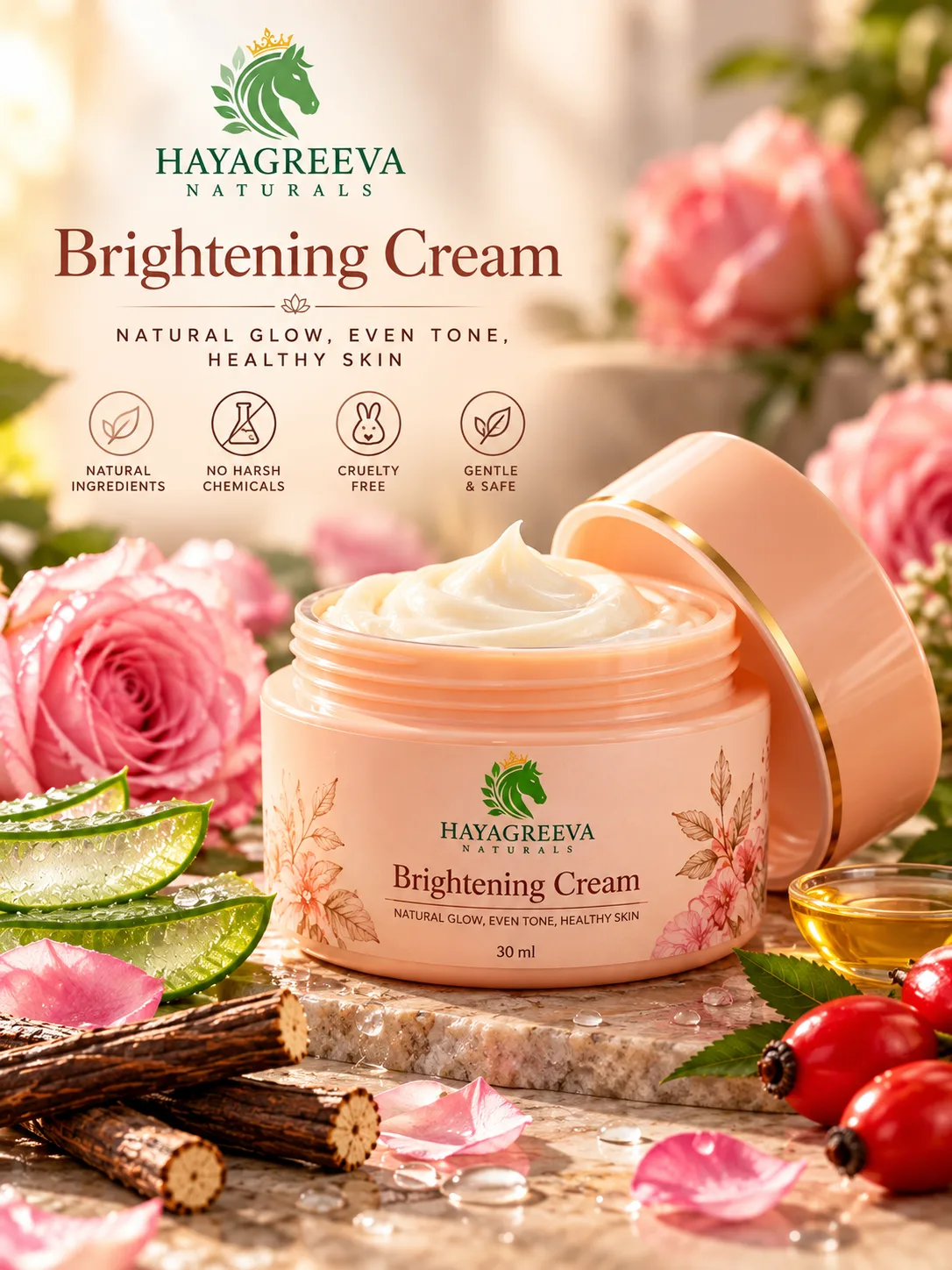 Brightening Face Cream | For Dullness, Uneven Skin Tone & Hydration