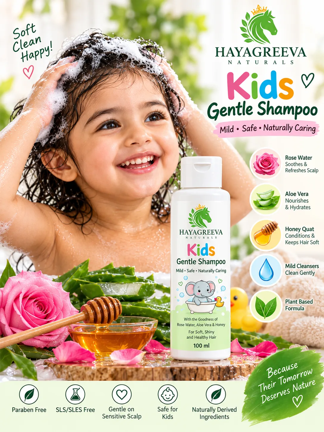 Naturals Kids Shampoo – Gentle, Mild & Naturally Caring Hair Cleanser
