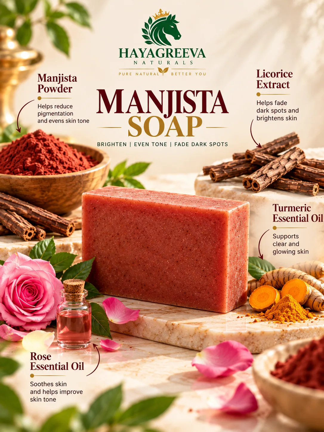 Manjistha & Saffron Ayurvedic Radiance Soap
